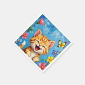 Happy Kitty Garden Serviette (Ecke)