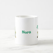 Happy Kleeblatt Day Pink Teddy Bären und Frosch Kaffeetasse (Mittel)