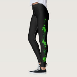 Happy Kleeblatt floral Leggings
