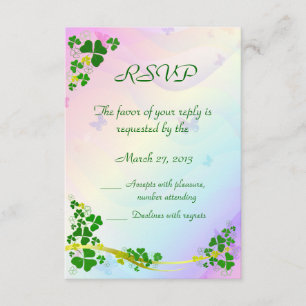Happy-Kleeblatt-RSVP-Karten RSVP Karte