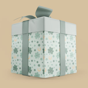 Happy Kleeblatts St. Patrick's Day Geschenkpapier
