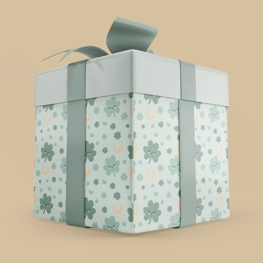 Happy Kleeblatts St. Patrick's Day Geschenkpapier