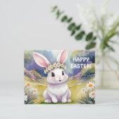 Happy kleinen Hase 2, Ostern Postkarte (Stehend Vorderseite)