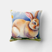 Happy kleinen Kaninchen 2, Ostern Kissen (Rückseite)