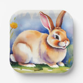 Happy kleinen Kaninchen 2, Ostern Pappteller (Vorderseite)
