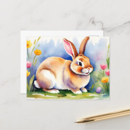 Happy kleinen Kaninchen 2, Ostern Postkarte