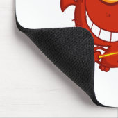 Happy-kleinen Teufel-mit-Pitchfork Mousepad (Ecke)