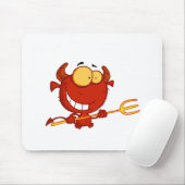 Happy-kleinen Teufel-mit-Pitchfork Mousepad (Mit Mouse)