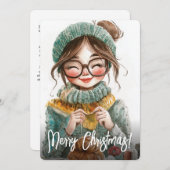 Happy Knitter Cosy Winter Crafting Weihnachten (Vorne/Hinten)