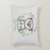 Happy Koala Bear Leaf Wreath Dekokissen (Vorderseite(Vertikal))