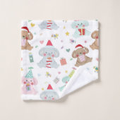 Happy Koala Bear Weihnachtsmuster Badhandtuch Set (Waschlappen)