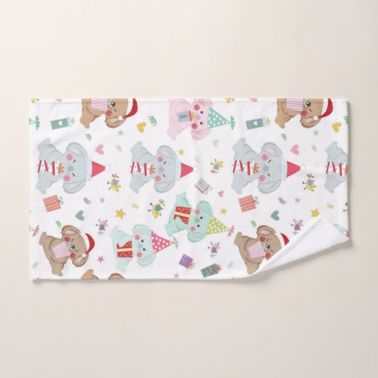 Happy Koala Bear Weihnachtsmuster Badhandtuch Set (Handtuch)