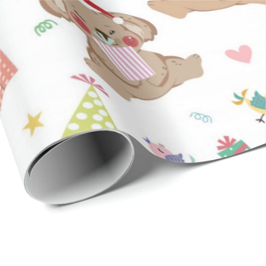 Happy Koala Bear Weihnachtsmuster Geschenkpapier (Rolleneckpunkt)