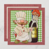 Happy Koch Einladung (Vorne/Hinten)