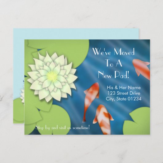 Happy Koi Moving Ankündigung (Vorne/Hinten)