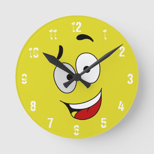 Happy Kook Art Clock - Wall Clock Runde Wanduhr (Vorderseite)