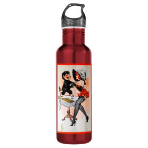 Happy Krampus mit Temptress Vintage Weihnachten Edelstahlflasche