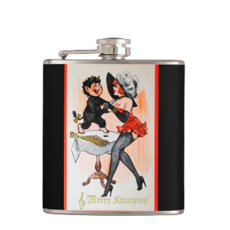 Happy Krampus mit Temptress Vintage Weihnachten Flachmann
