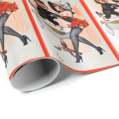 Happy Krampus mit Temptress Vintage Weihnachten Geschenkpapier (Rolleneckpunkt)