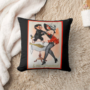 Happy Krampus mit Temptress Vintage Weihnachten Kissen