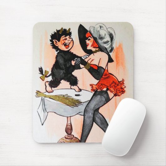 Happy Krampus mit Temptress Vintage Weihnachten Mousepad (Mit Mouse)