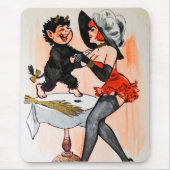 Happy Krampus mit Temptress Vintage Weihnachten Mousepad (Vorne)