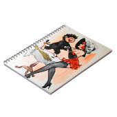 Happy Krampus mit Temptress Vintage Weihnachten Notizblock (Linke Seite)