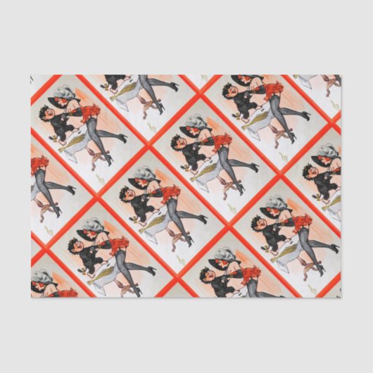 Happy Krampus mit Temptress Vintage Weihnachten Seidenpapier (Vorderseite)