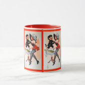 Happy Krampus mit Temptress Vintage Weihnachten Tasse (Zentrum)
