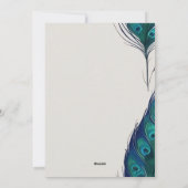 Happy Krishna Janmashtami Peacock Feather Feiertagskarte (Rückseite)