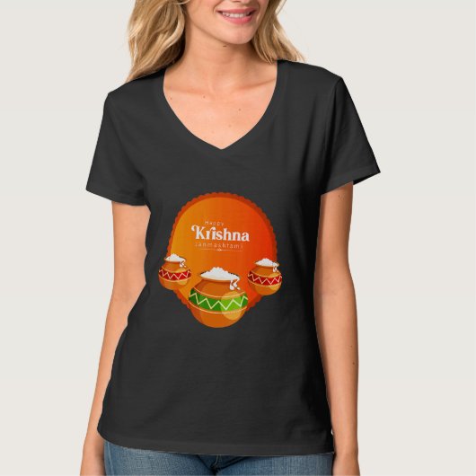 Happy Krishna Janmashtami T-Shirt (Vorderseite)