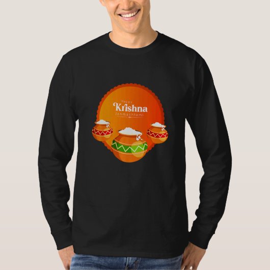 Happy Krishna Janmashtami T-Shirt (Vorderseite)