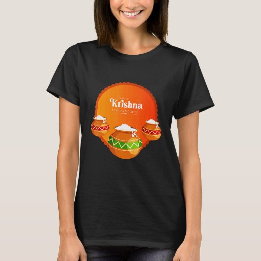 Happy Krishna Janmashtami T-Shirt (Vorderseite)