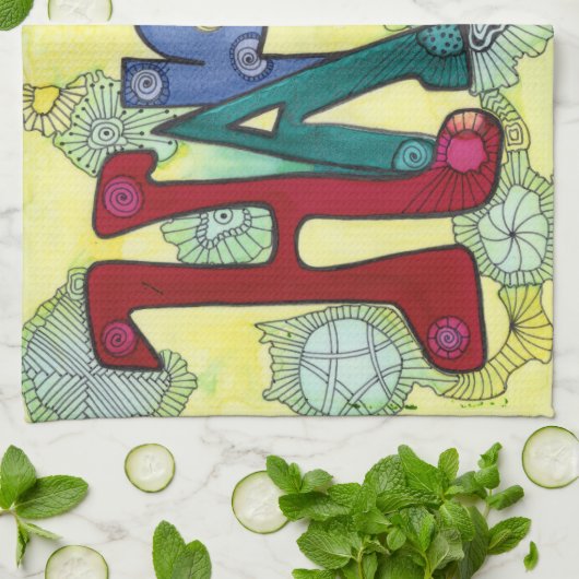 Happy Küchentuch (Gefaltet)