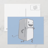 Happy Kühlschrank Postkarte (Vorne/Hinten)
