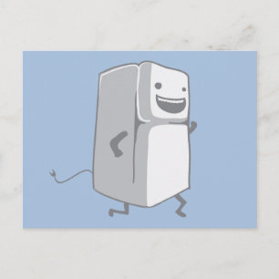 Happy Kühlschrank Postkarte
