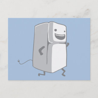 Happy Kühlschrank Postkarte