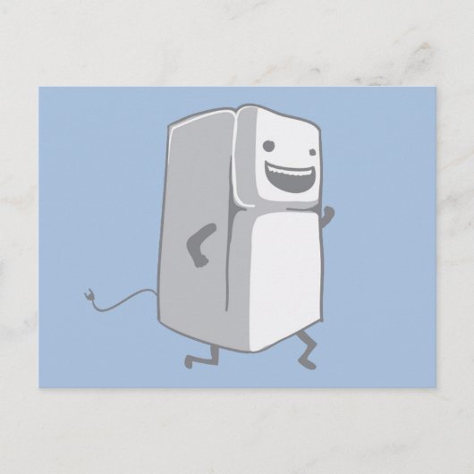 Happy Kühlschrank Postkarte (Vorderseite)