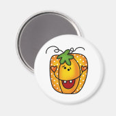 Happy Kürbislaterne Magnet (Vorderseite/Rückseite)