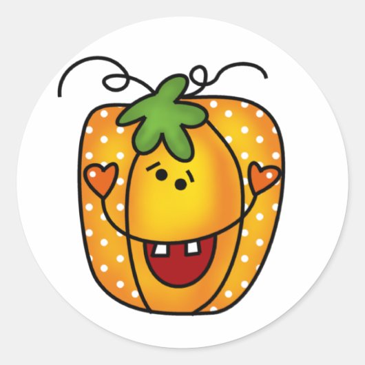 Happy Kürbislaterne Runder Aufkleber (Vorderseite)