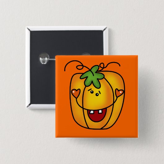 Happy Kürbislaterne Tshirts und Geschenke Button (Vorne & Hinten)