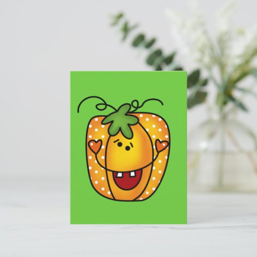 Happy Kürbislaterne Tshirts und Geschenke Postkarte (Stehend Vorderseite)