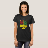 Happy Kwanzaa 7 principles Candles African Black C T-Shirt (Vorne ganz)