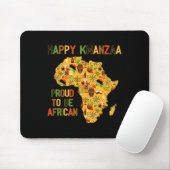 Happy Kwanzaa Africa Map 7 Principles Celebration Mousepad (Mit Mouse)