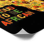 Happy Kwanzaa Africa Map 7 Principles Celebration Poster (Ecke)
