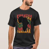 Happy Kwanzaa African Map Kinara Candles Celebrati T-Shirt (Vorderseite)