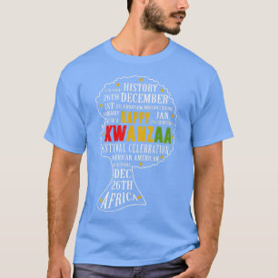 Happy Kwanzaa Afrikanisch Amerikanische Schwarze F T-Shirt