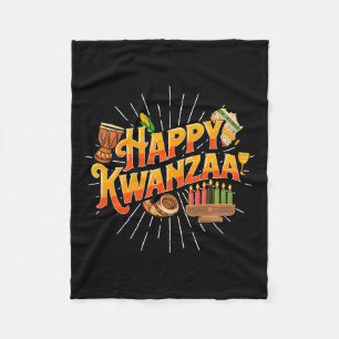 Happy Kwanzaa - Afrikanisches Festival des amerika Fleecedecke