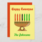 Happy Kwanzaa Beautiful Feiertagskarte (Vorne/Hinten)