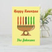 Happy Kwanzaa Beautiful Feiertagskarte (Stehend Vorderseite)